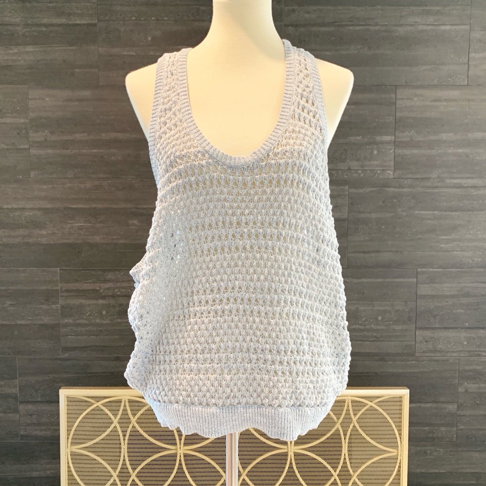 INHABIT Open Weave Crochet Tank